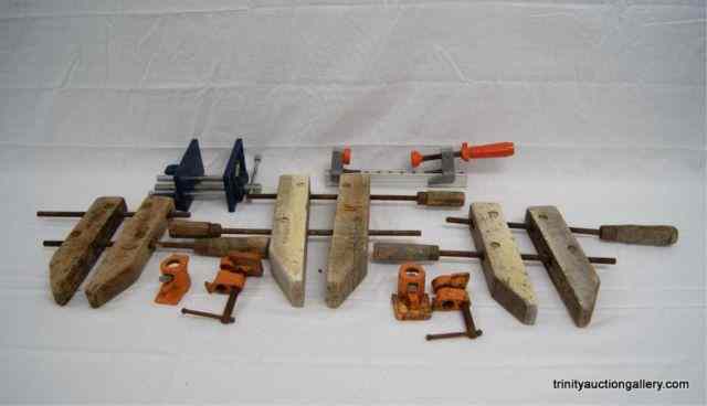 Appraisal: Group of Wood Working Furniture ClampsFrom an estate includes the