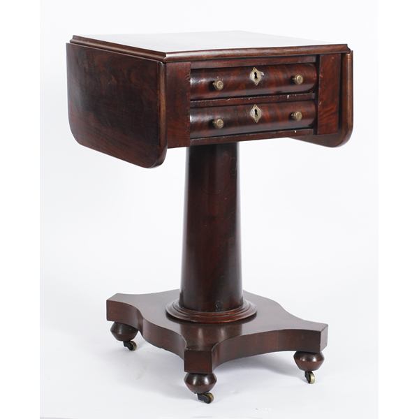 Appraisal: Empire two drawer drop leaf stand