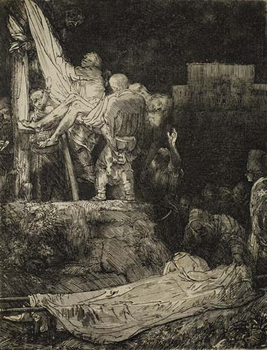 Appraisal: REMBRANDT VAN RIJN The Descent from the Cross by Torchlight