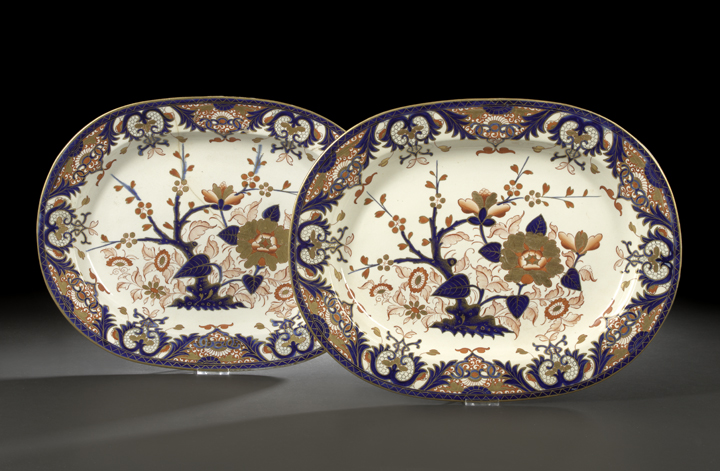 Appraisal: Pair of Regency Derby Porcelain Roasted Meats Platters in the