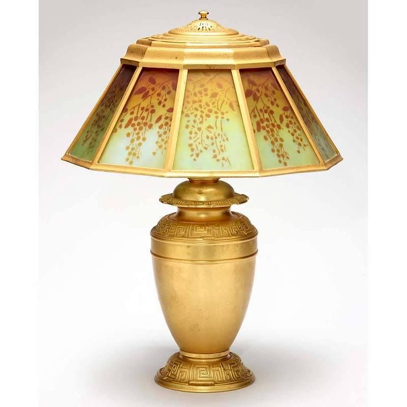 Appraisal: Tiffany Studios Table Lamp shade no consisting of ten double