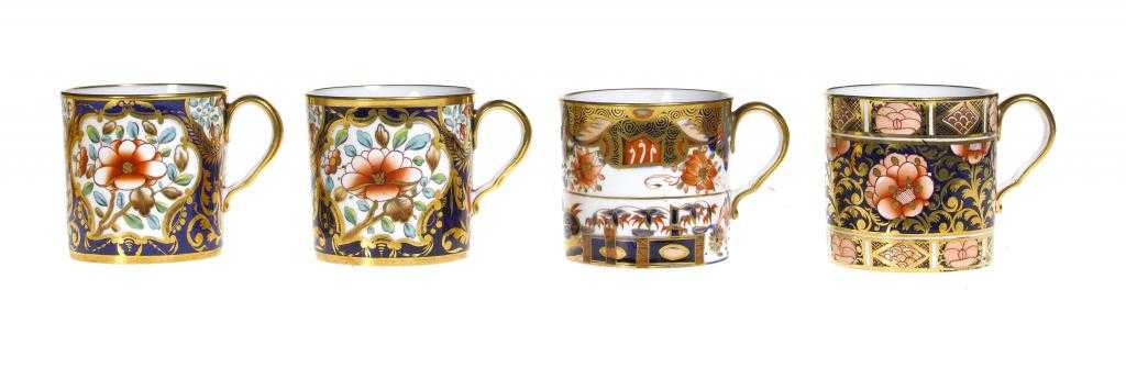 Appraisal: TWO AND A PAIR OF SPODE JAPAN PATTERN COFFEE CANS