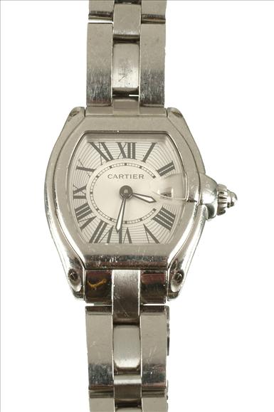 Appraisal: Cartier Roadster a lady's stainless steel bracelet wrist watch ref