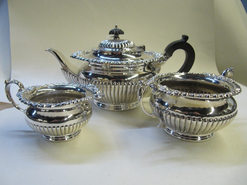 Appraisal: Three piece EPNS tea service