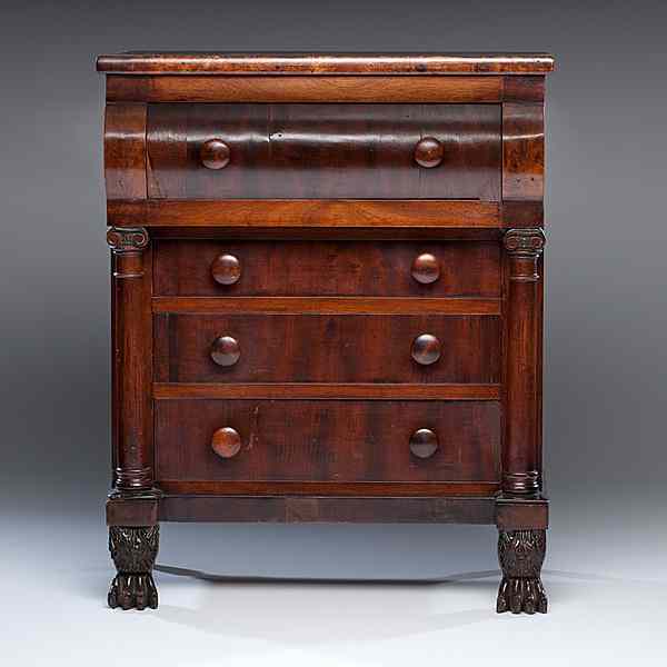 Appraisal: Miniature Late Classical Chest of Drawers Probably New York ca