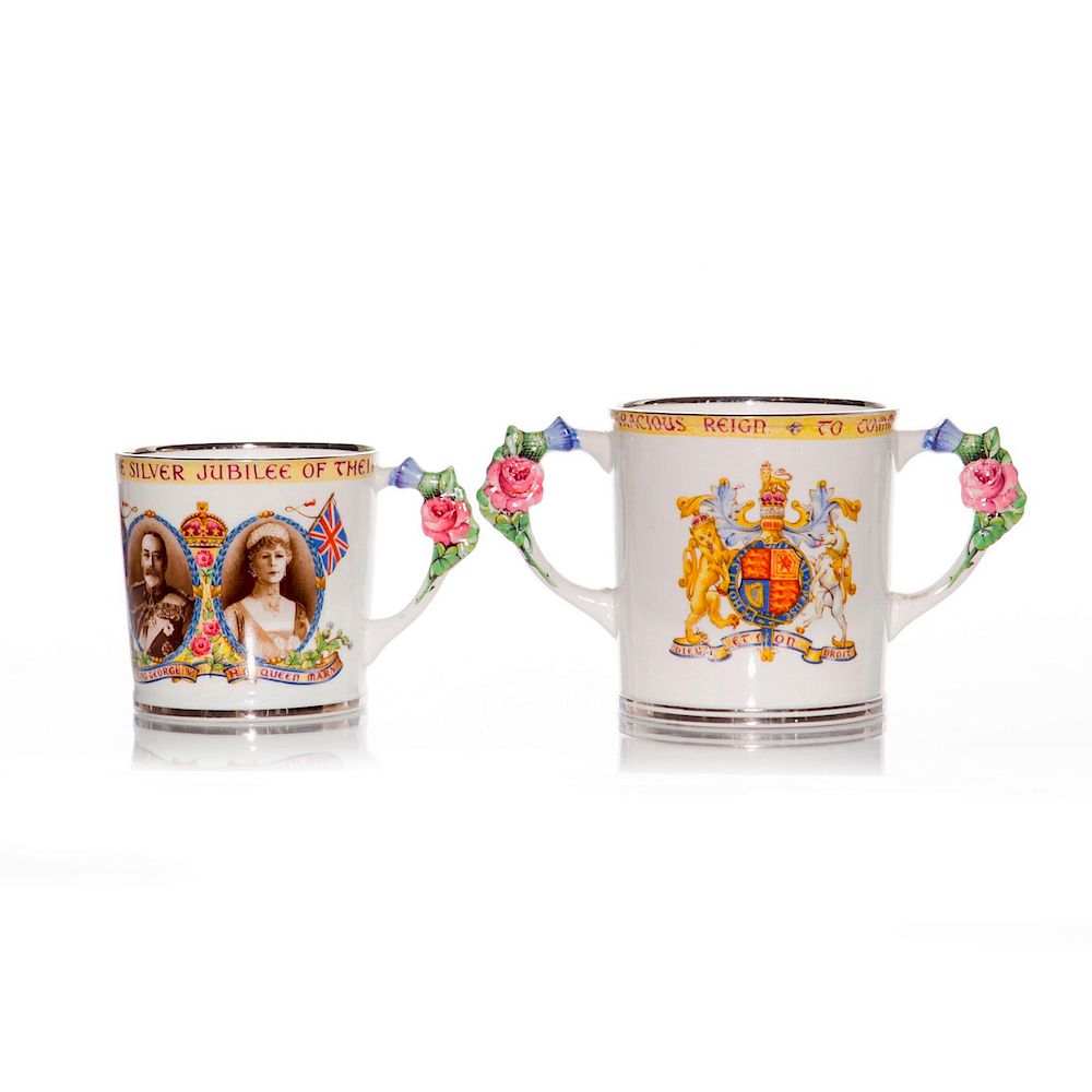 Appraisal: GROUP OF PARAGON FINE CHINA LOVING CUP TEA CUP Commemorates