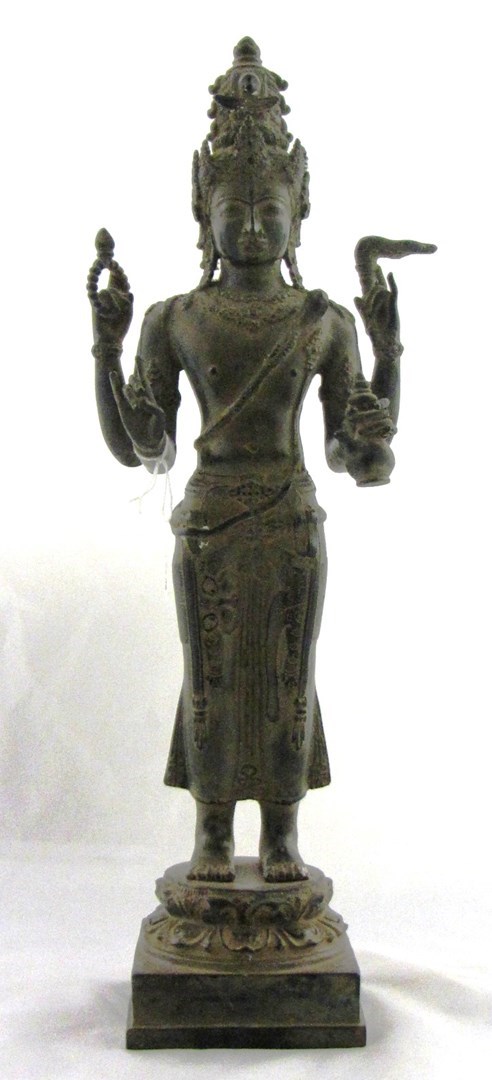 Appraisal: An Indonesian bronze figure of Avalokitesvra probably th century the