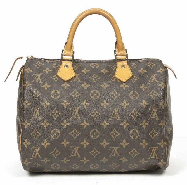 Appraisal: Louis Vuitton Speedy handbag in monogram coated canvas with brass