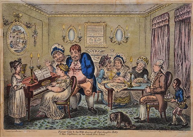 Appraisal: JAMES GILLRAY - 'Farmer Giles and his wife shewing off