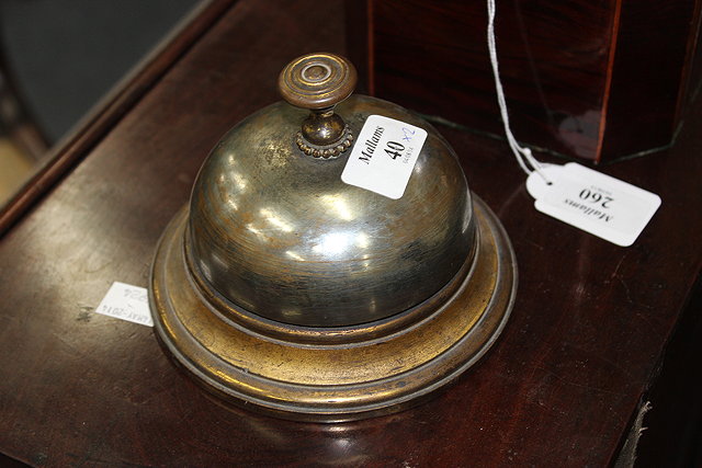 Appraisal: TWO EARLY TH CENTURY TABLE TOP BELLS the largest cm