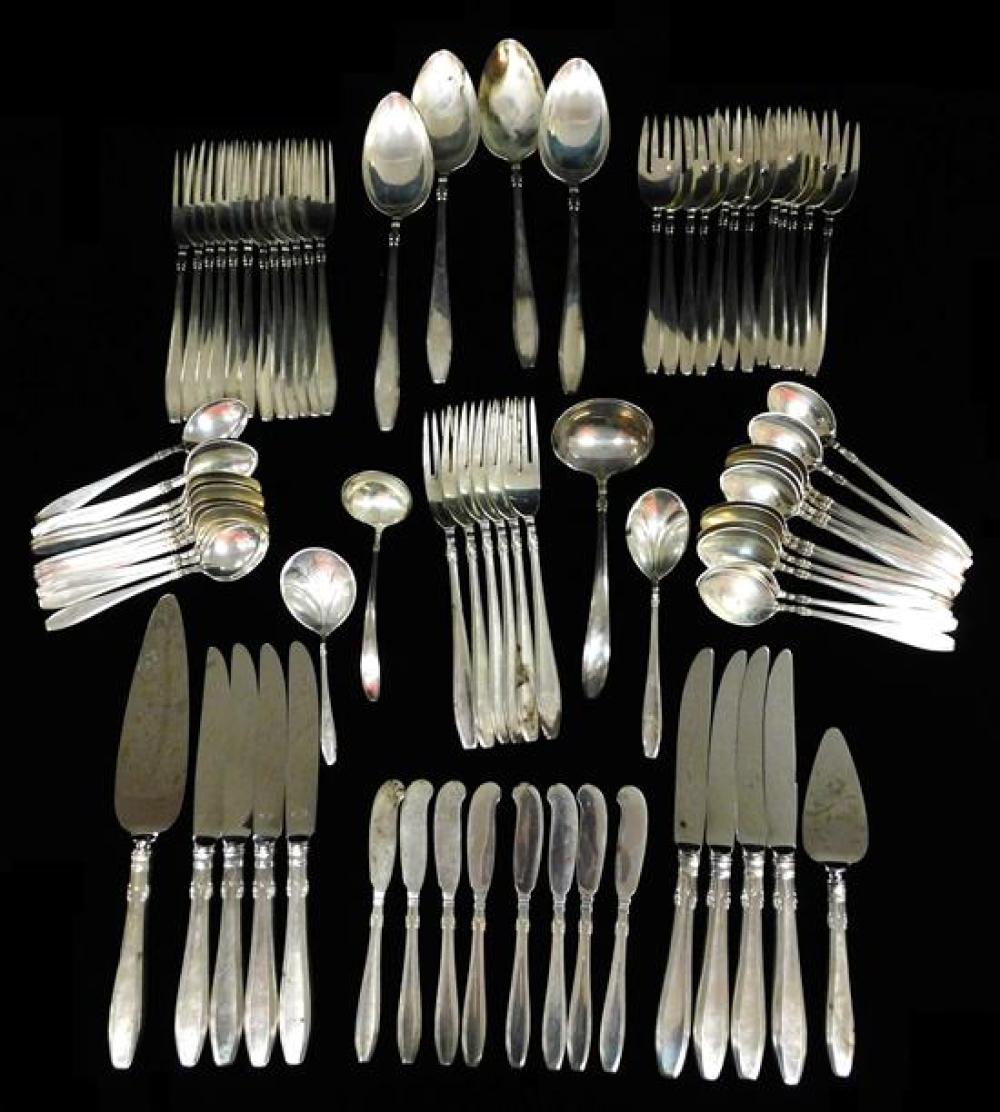 Appraisal: STERLING Gorham Nocturne flatware eighty pieces including twenty-four teaspoons eight