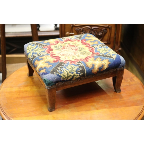 Appraisal: Antique French upholstered foot stool approx cm H x cm