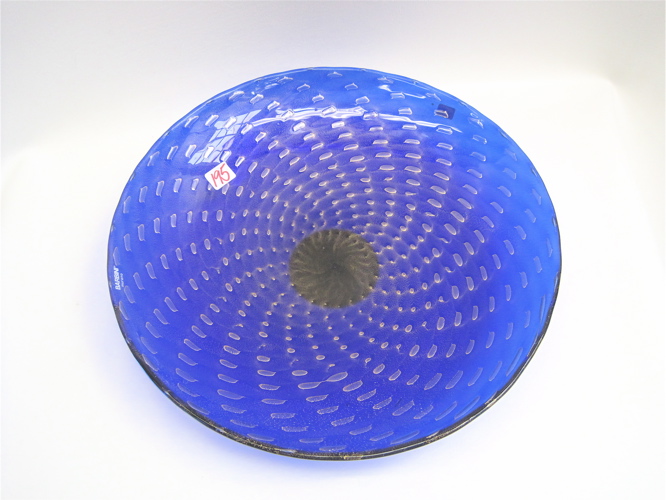 Appraisal: ALFREDO BARBINI MURANO ART GLASS BOWL signed exterior rim Dimensions