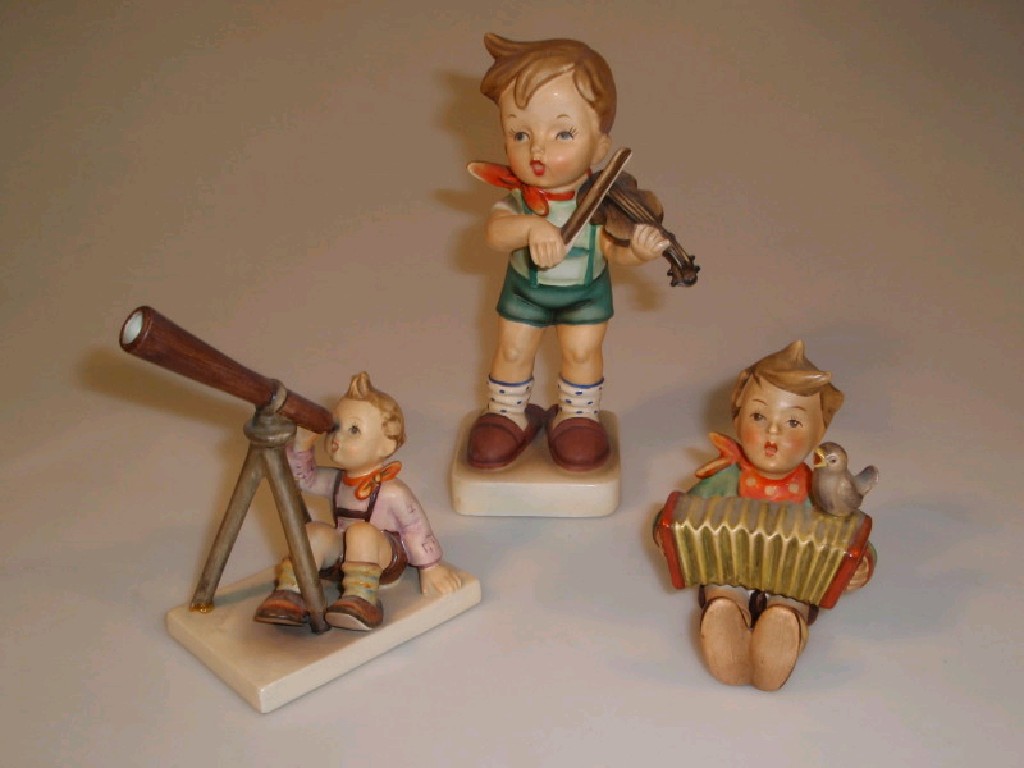 Appraisal: Two Goebel Hummel figures - Boy with a telescope AF