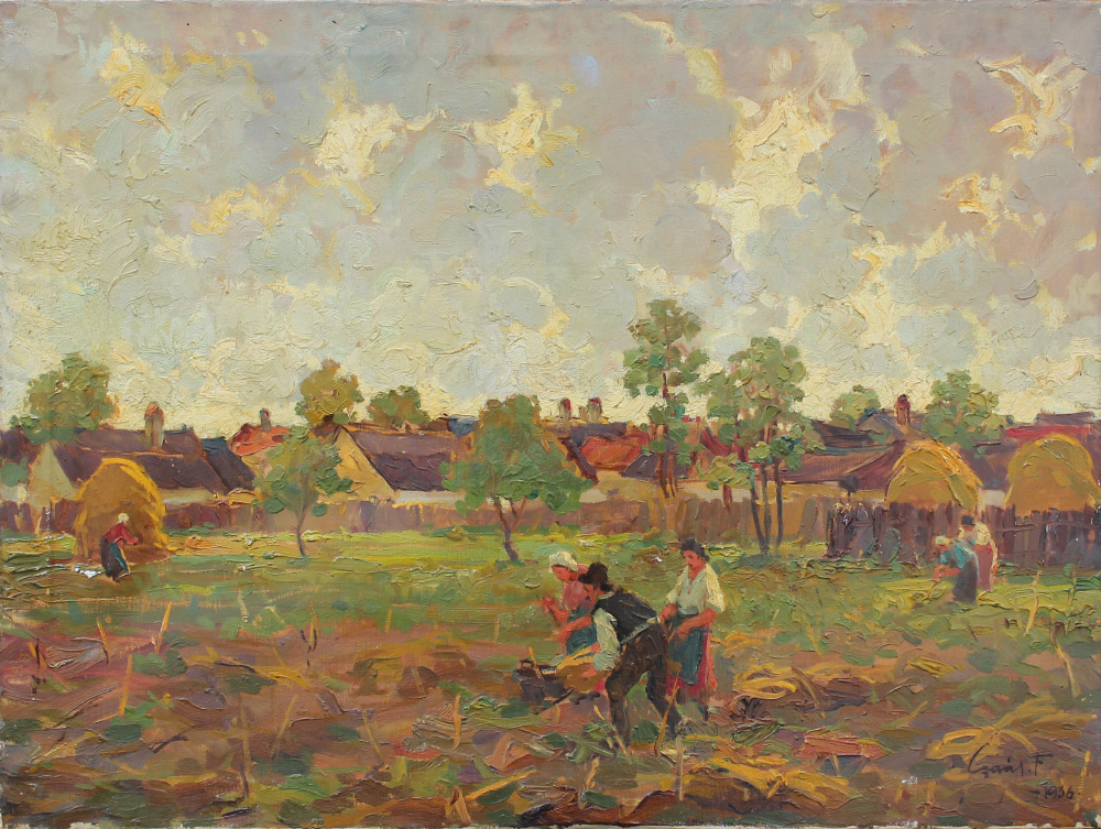 Appraisal: GAAL Ferenc Hungarian - ''Faluszelen'' Workers in the Field Oil