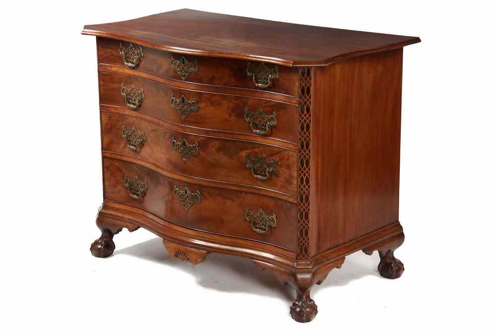 Appraisal: CHEST - Fine ca Chippendale Boston or Salem mahogany chest