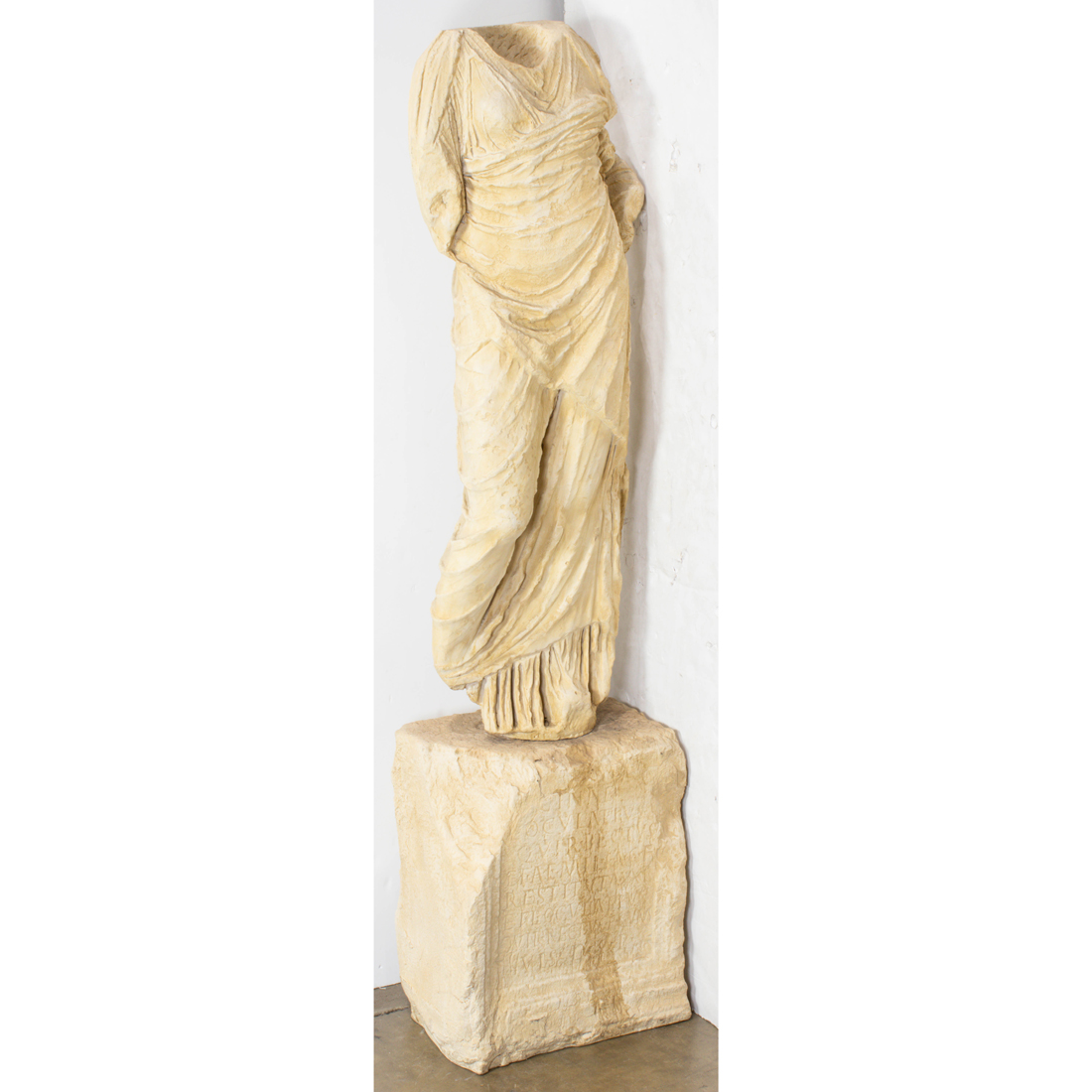 Appraisal: Roman style sculpture of a maiden after the antique executed