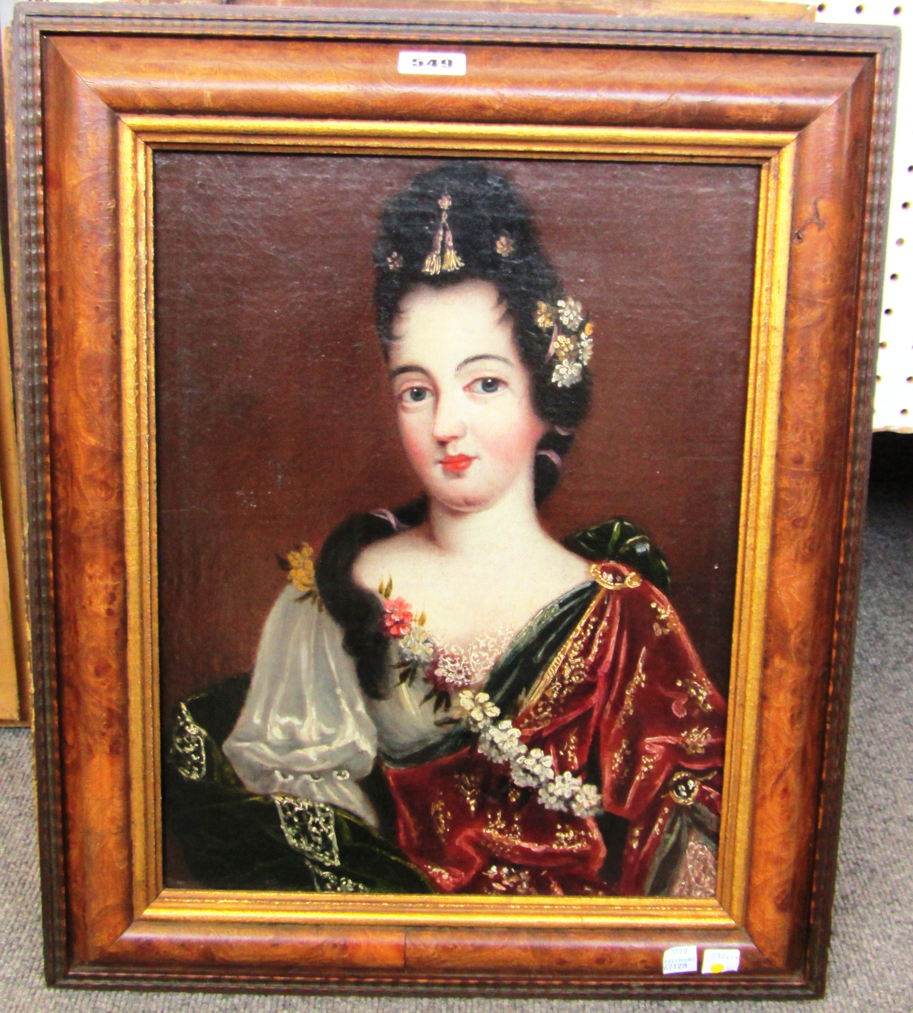 Appraisal: Manner of William Wissing Portrait of a lady oil on