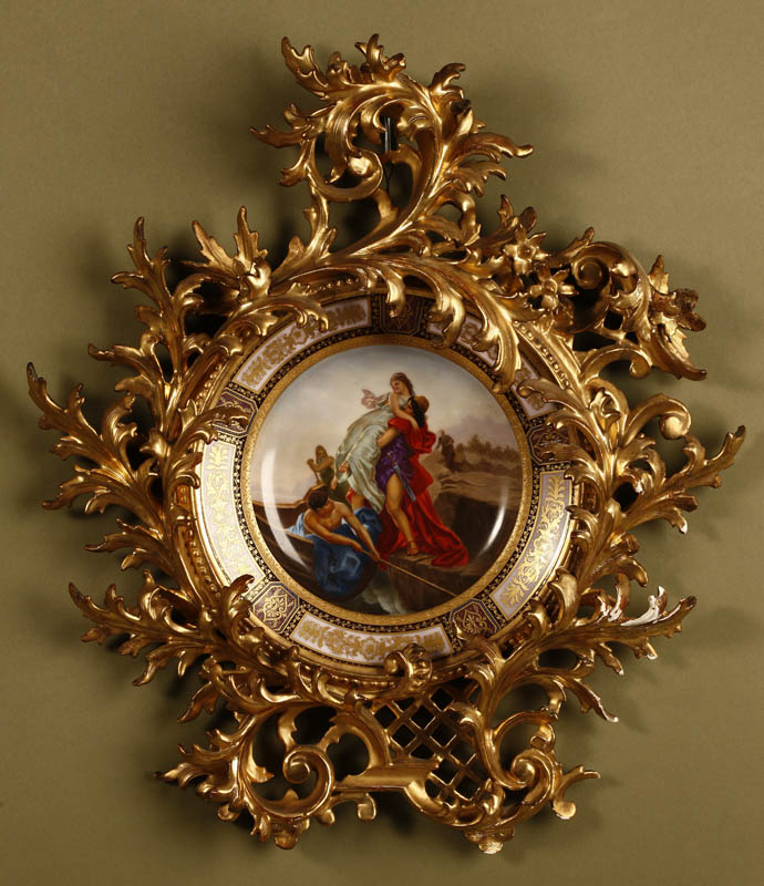 Appraisal: A Royal Vienna style porcelain plate ''Abduction of Helen'' A