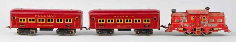 Appraisal: Tinplate Dorfan Passenger Train Set Description American Pre-war Standard gauge