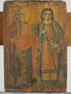 Appraisal: OOP - Early Byzantine Greek Religious Icon of two Saints