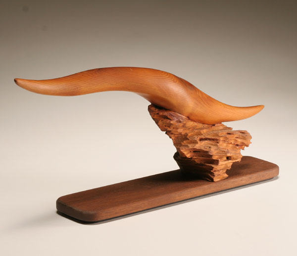 Appraisal: Doris Vlasek-Hails American - carved wooden surrealist sculpture H x