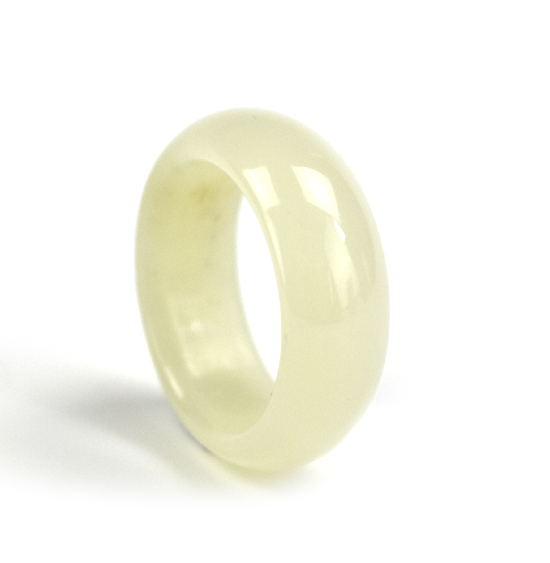 Appraisal: A White Jade Ring D cm Condition in good condition