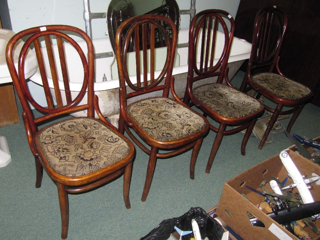 Appraisal: Four bentwood chairs