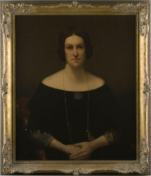 Appraisal: American School Portrait of a Lady ca oil on canvas