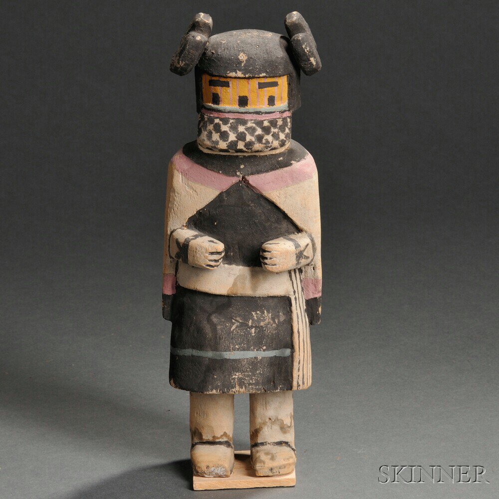 Appraisal: Hopi Polychrome Carved Wood Kachina a Hemis Maiden by Jimmy