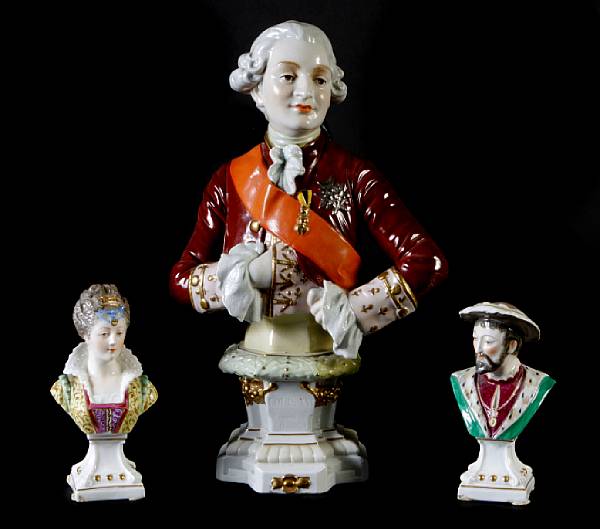 Appraisal: Property from various owners together with two other portrait busts