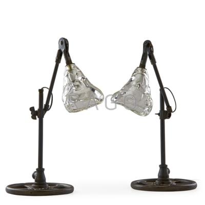 Appraisal: JASON WEIN b CLEVELAND ART Adjustable floor lamp and pair