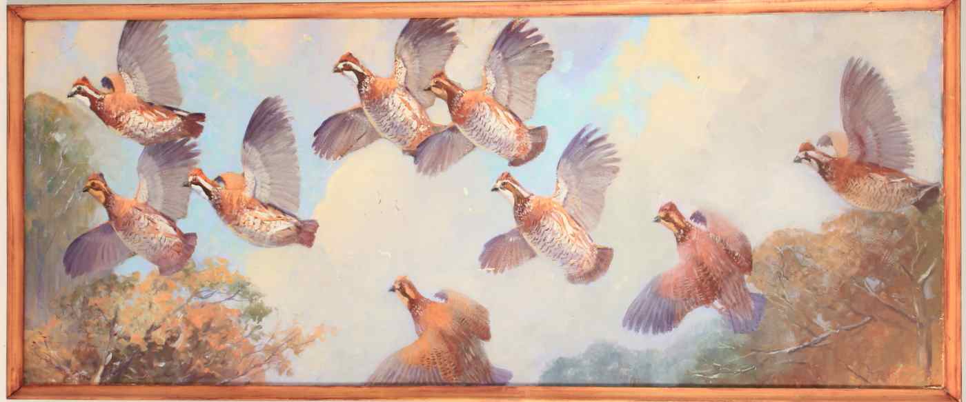 Appraisal: REGINALD FAIRFAX BOLLESAmerican - A covey of nine quail in