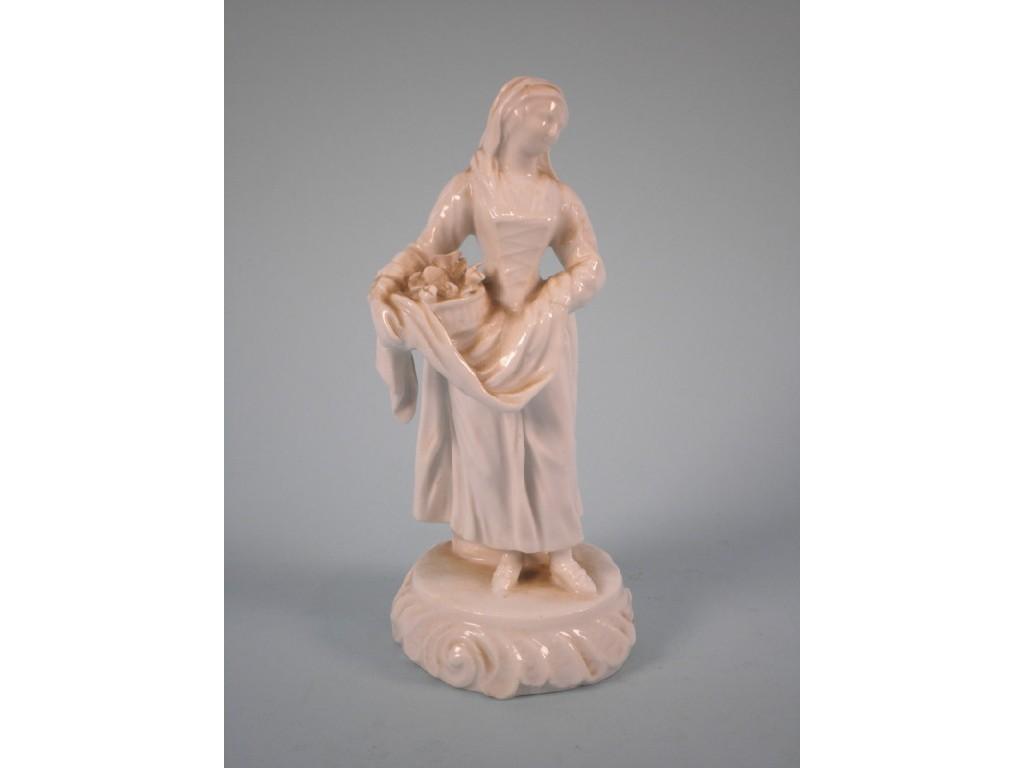 Appraisal: A Naples white porcelain figure of a lady with a