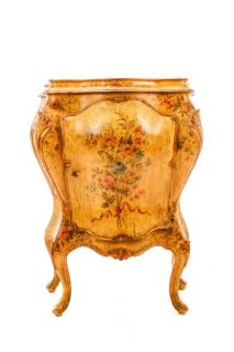 Appraisal: Venetian Polychrome Painted Petite Commode th C Italian th century