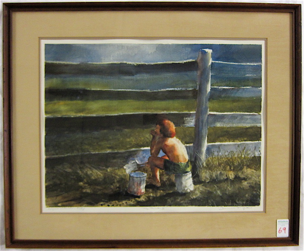 Appraisal: DENNIS T YATES WATERCOLOR ON PAPER Missouri - Titled The