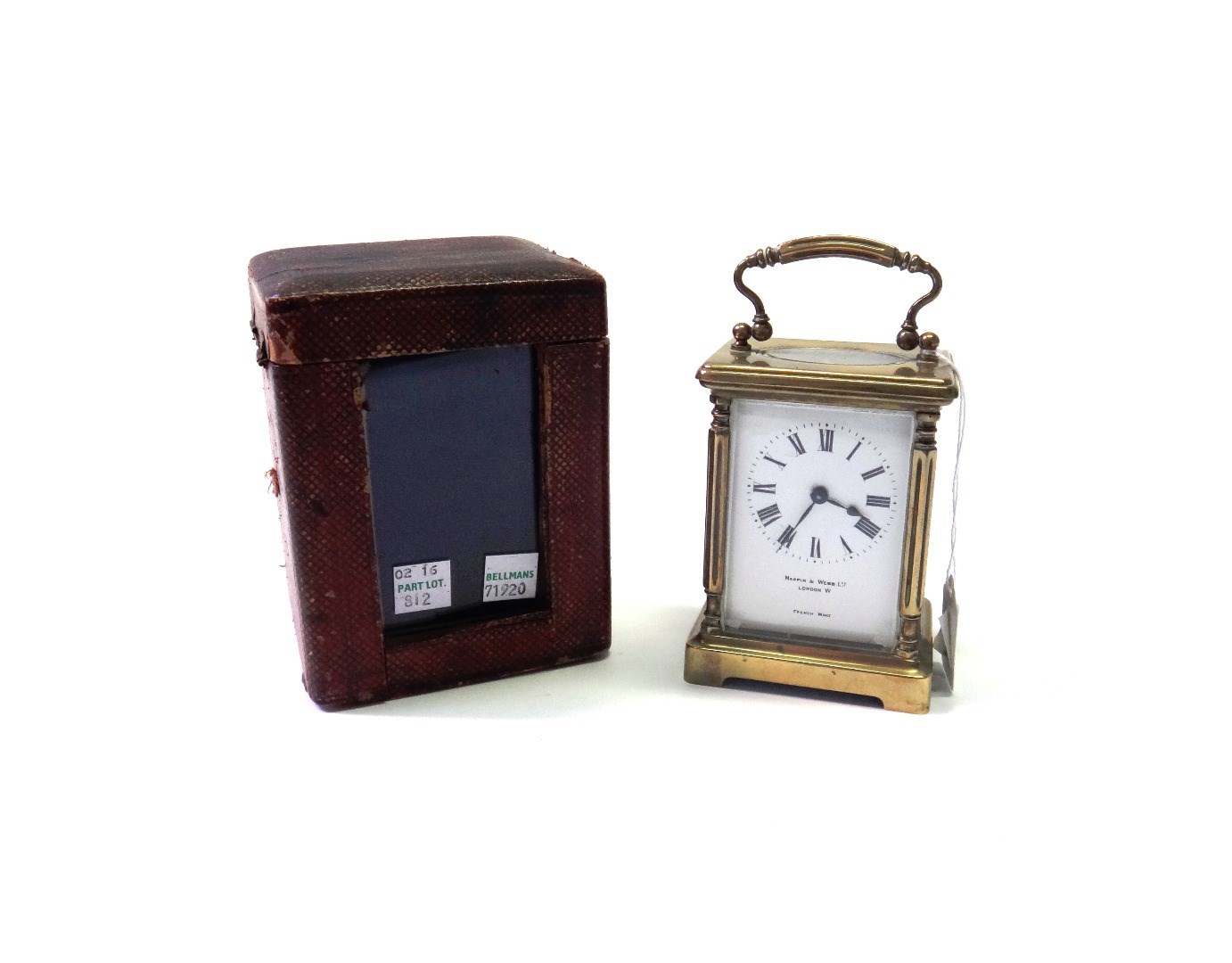 Appraisal: A gilt brass cased carriage clock by Mappin Webb early