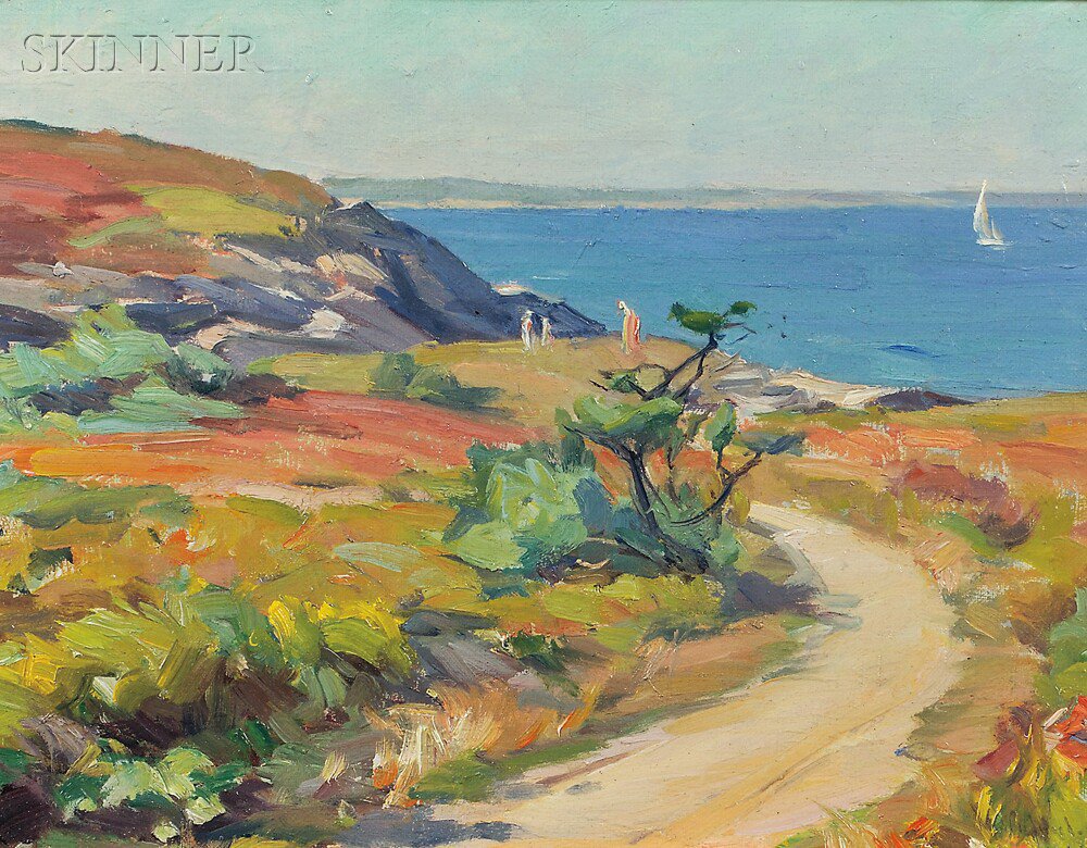 Appraisal: Mabel May Woodward American - Monterey Coastline Signed indistinctly l