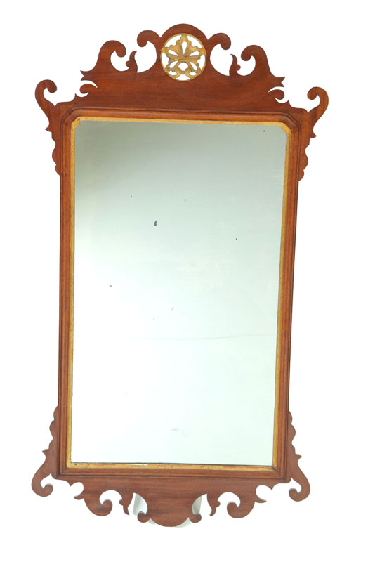 Appraisal: CHIPPENDALE MIRROR American or English nd half- th century mahogany