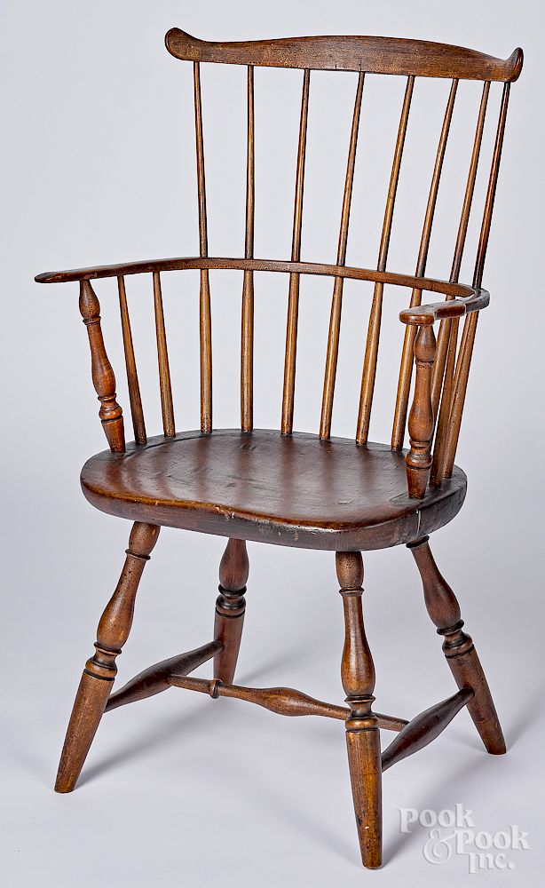 Appraisal: Chester County Pennsylvania Windsor armchair Chester County Pennsylvania combback Windsor