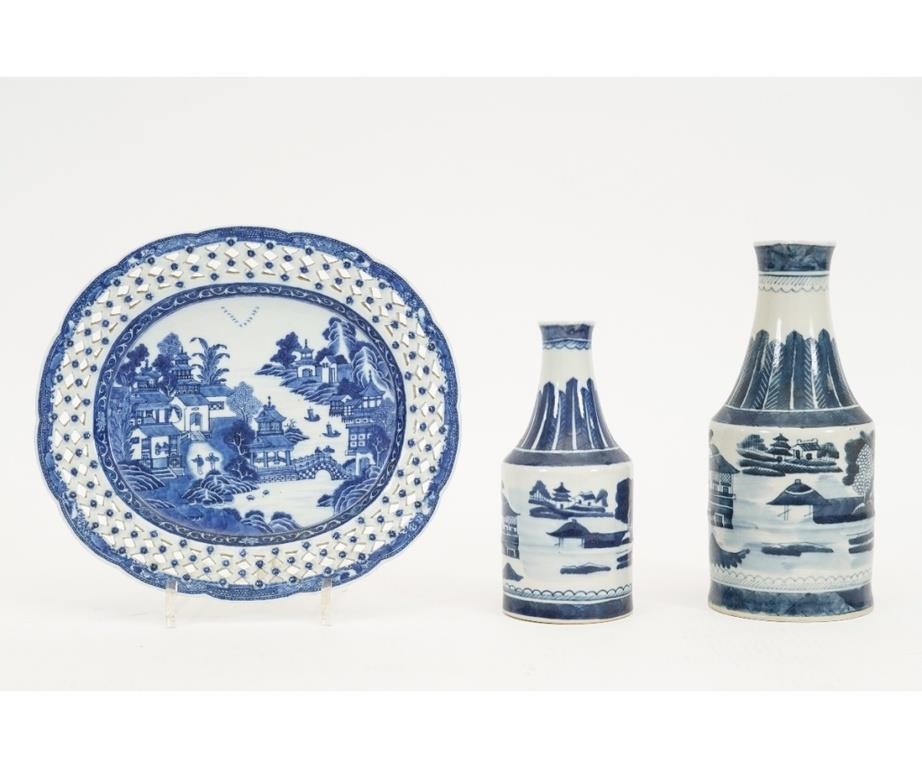 Appraisal: Two Chinese Canton blue and white water ewers together with