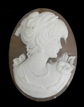 Appraisal: A Large Italian Carved Shell Cameo An unmounted carved shell