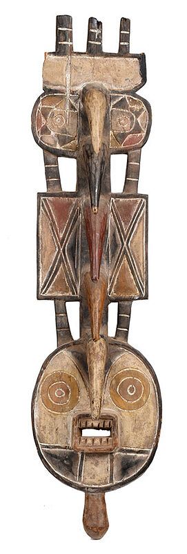 Appraisal: Burkina Faso Plank Mask Western Africa th century Nunuma style