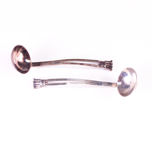 Appraisal: Two Georg Jensen small sauce ladles papyrus flower t o