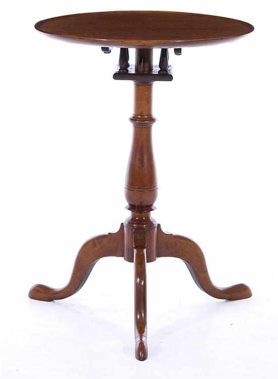 Appraisal: Southern Chippendale walnut candlestand Eastern Virginia or North Carolina last