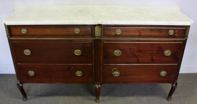 Appraisal: Bronze Mounted Marbletop Jansen Style Commode From a White Plains