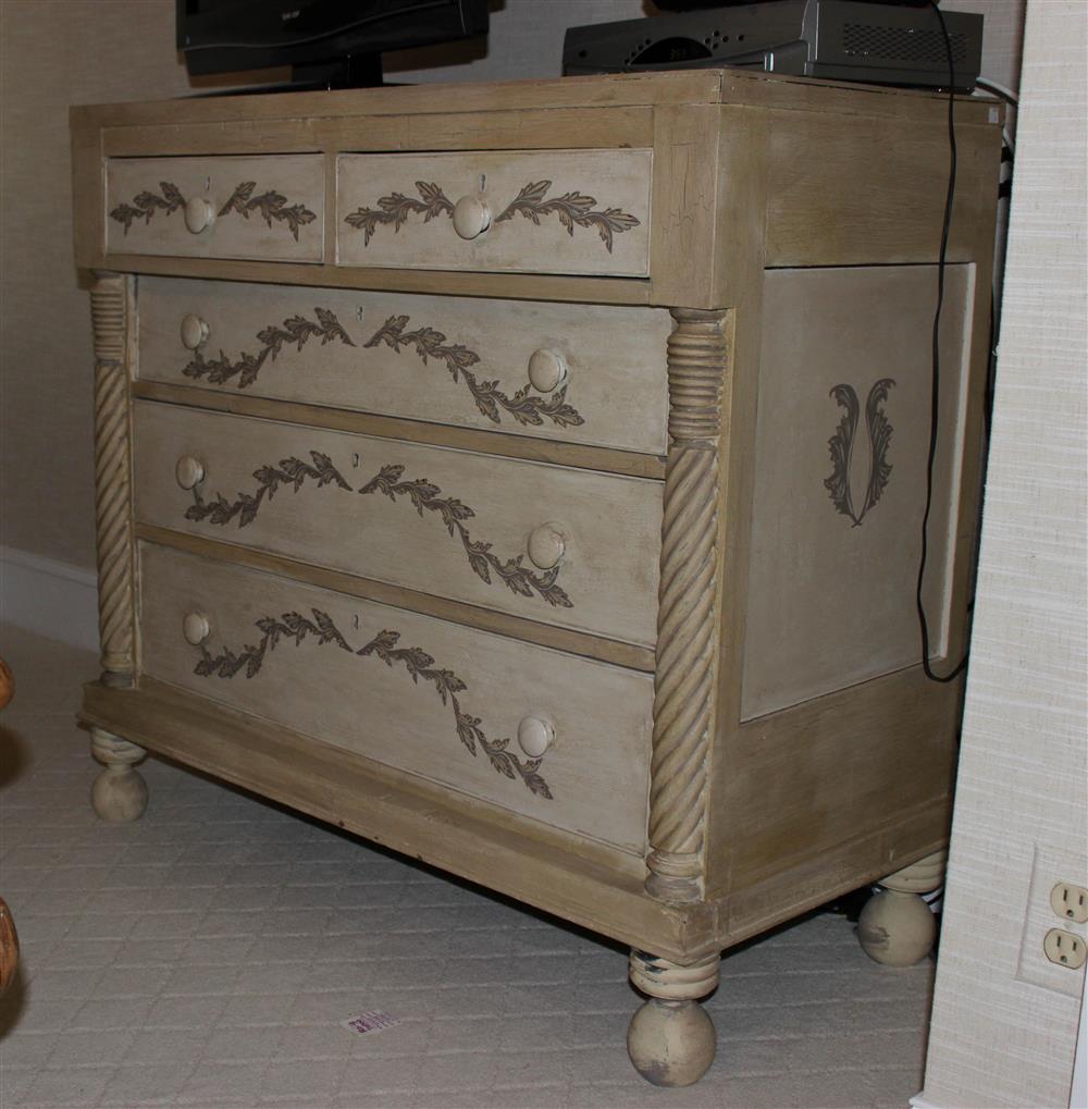 Appraisal: CHEST OF DRAWERS having two small drawers over three long