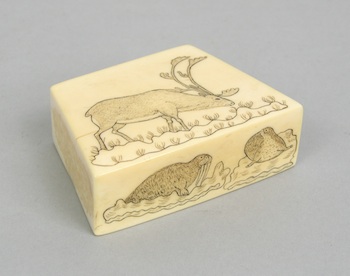 Appraisal: Carved Ivory Paper Weight ca - Block form of ivory