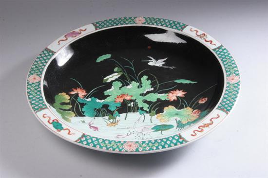 Appraisal: CHINESE FAMILLE VERTE PORCELAIN CHARGER Kangxi mark th century -