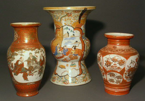 Appraisal: Three oriental porcelain vases